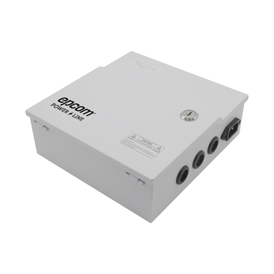 [PLK12DC4ABK] Fuente de Poder Profesional de 12 Vcc @ 4 A / Soporta 4 Cámaras / Capacidad de Batería de Respaldo (No Incluída) / Voltaje de Entrada 96-264 Vca