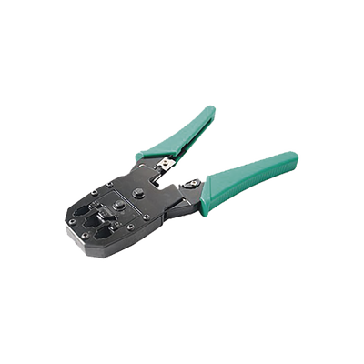 [SYSRJ45CT] Pinzas para plegar (Ponchadoras) cables RJ11, RJ12, RJ45 telefónicos y cables de red Cat5e, Cat6, Cat6a y con Cavidades para 4, 6 y 8 conductores.