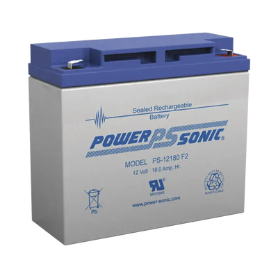 [PS-12180-F2] Batería 12V, 18AH, Para Respaldo, Tecnologías AGM/VRLA, Diseño De Vida Útil 5 Años, Terminales Tipo F2, Listada UL, Libre De Mantenimiento