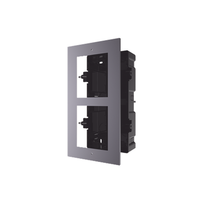 Base de 2 Espacios para EMPOTRAR Módulos de Videoporteros Hikvision