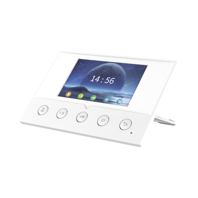 [I51W] Monitor IP/SIP para interior, Wi-Fi, pantalla a color de 4.3", audio de 2 vías, PoE, 8 interfaces de entrada de alarma.