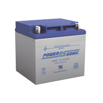 [PS-12400-NB] Batería 12V, 40AH, Para Respaldo, Tecnologías AGM/VRLA, 5 Años Vida Útil, Terminales NB, Reconocida UL  