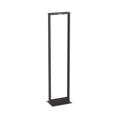 [R2P] Rack de Dos Postes Estándar de 19 in, Rieles Numerados y Roscados #12-24, Fabricado en Aluminio, 45 Unidades de Rack, Color Negro