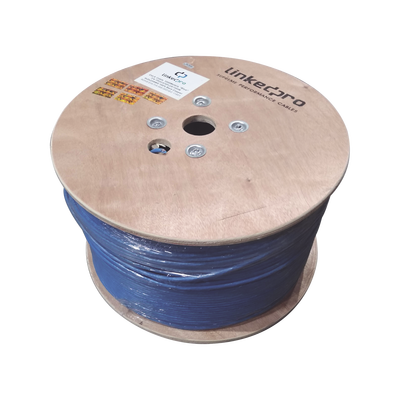 [PRO-CAT-6-PLUS/1000M] Bobina de 1000 Metros (3280.84 Pies) Cable Cat6+ Calibre 23 Alto Desempeño, ETL, UL, Color Azul, Super Flexible, de 1000 Metros (3280.84 Pies), para Aplicaciones de CCTV, Video HD, y Redes de Datos