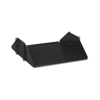 Charola Doble Para Soportar Equipo en Racks de 432 mm de Profundidad, de 19in, 3UR, Color Negro