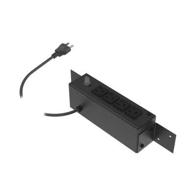 [HTCM-S1U] Tomacorriente de 4 Contactos (NEMA 5-15R) Voltaje Entrada/Salida: 120Vca/10A Max. Opción de Instalación en Escritorio o Pared