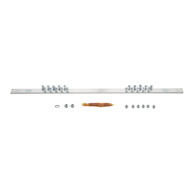 [RGRB19U] Barra de Conexión a Tierra, Para Rack de 19", Con 20 Orificios Para Conexión Rápida de Equipos, Incluye 20 Tornillos # 12-24 x 1/2" Instalados