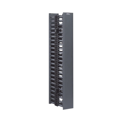 [WMPV22E] Organizador Vertical NetRunner, Doble (Frontal y Posterior), de 22.5 UR, 4.9in de Ancho, Color Negro