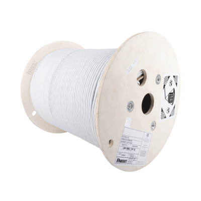[PFL6X04WH-CEG] Bobina de Cable Blindado F/UTP de 4 Pares, Cat6A, Soporte de Aplicaciones 10GBase-T, LSZH (Libre de Gases Tóxicos), Color Blanco, 305 Metros (1000 Pies)