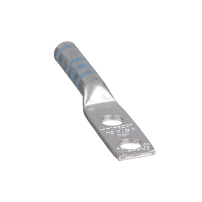 [LCC6-14A-L] Zapata de compresión LCC6-14A-L para cal. 6 Awg, Doble barreno para tornillo prisionero de 1/4, Espaciado de orificio 16mm, 1 Pz