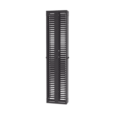 [PR2VD08] Organizador Vertical PatchRunner™, Doble (Frontal y Posterior), Para Rack Abierto de 45 Unidades, 8in de Ancho, Color Negro