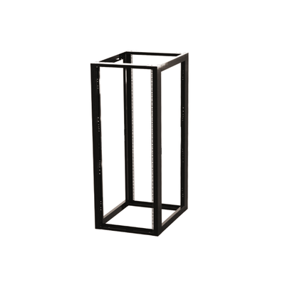 Rack Estándar 19" de 4 Postes, Acero, 24 Unidades, Profundidad Ajustable.