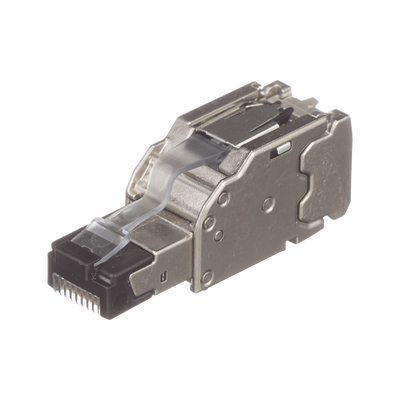 [FPS6X88MTG-X] Plug RJ45 Blindado, Instalación Recta, Terminación en Campo Certificable, Compatible con Cat5e, Cat6 y Cat6A, Color Plata, Paquete de 10 Piezas