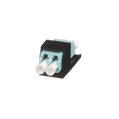 [CMDSAQLCZBL] Módulo Acoplador LC Duplex, para Fibra Óptica Multimodo OM3/OM4, Tipo Mini-Com, Color Aqua