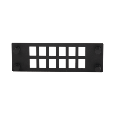 Placa Para 12 Adaptadores de Fibra Óptica, Uso con Gabinetes FPONE3 y FPONE4