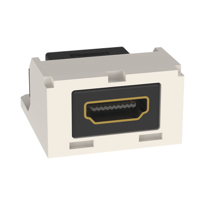 [CMHDMIIW] Módulo Acoplador HDMI 2.0, Hembra a Hembra Tipo-A, Categoría 2, Uso en 2 Puertos Mini-Com, Color Blanco Mate