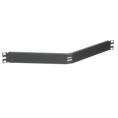 [CPAF1BLY] Tapa Ciega Para Rack Estándar de 19in, Angulado, de Acero, 1UR, Color Negro