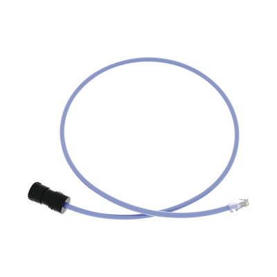 Cable de Conexión en Campo Jack a Plug RJ45, Categoría 6A, CMP (Plenum), 1 Metro (3.28 Pies), Color Azul