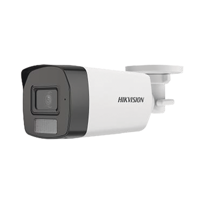 [Dual Light + ColorVu] Bala TURBOHD 3K (5 Megapixel) / Lente 2.8 mm / 40 mts IR + 40 mts Luz Blanca  / Gran Angular 104.5° / Exterior IP67 / Micrófono Integrado / dWDR / 4 Tecnologías