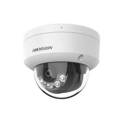 [DS-2CD1183G2-LIUF] [Dual Light] Domo IP 8 Megapixel (4K) / Lente 2.8 mm / 30 mts IR + 30 mts Luz Blanca / Micrófono Integrado / Antivandálico IK08 / ACUSENSE Lite / Exterior IP67 / H.265 / PoE / Micro SD