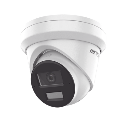 [Dual Light + 2 Micrófonos Integrados] Turret IP 8 Megapixel (4K) / Lente 2.8 mm / 30 mts Luz Blanca + 30 mts IR / ACUSENSE / Exterior IP67 / WDR 120 dB / PoE / ONVIF / Micro SD / Metal / ACUSEEK
