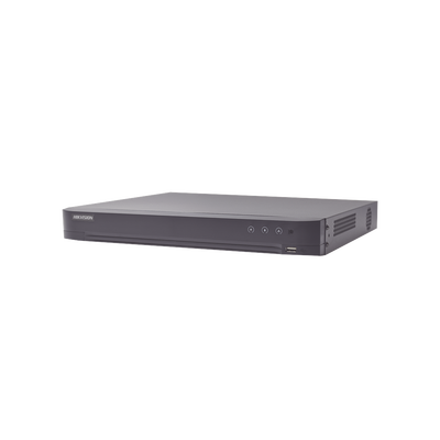 DVR 4 Canales TURBOHD + 4 Canales IP / 8 Megapixel (4K) / Audio de dos vías por Coaxitron / ACUSENSE / Reconocimiento Facial / 1 Bahía de Disco Duro / Salida de Video en 2K / H.265+