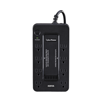 UPS de 425 VA/255 W, Topología Standby, Entrada 120 Vca NEMA 5-15P, Tipo Gabinete Compacto, Con 8 Tomas NEMA 5-15R