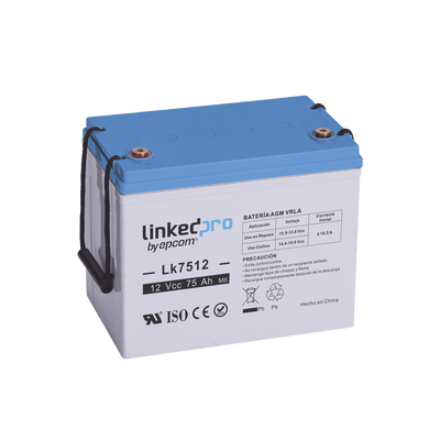 Batería de respaldo 12 V |  75 Ah | AGM | Especial para equipo electrónico | UPS  | Sistemas de Emergencia | Aplicaciones Fotovoltaicas | Terminales T3