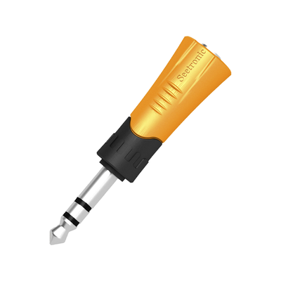 [MP3-MJF] Conector Estéreo | 1/4in - Jack de 3.5 mm | Adaptador de Carcasa de Plastico