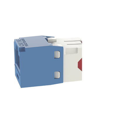 Conector Jack RJ45 Estilo TG, Mini-Com, Categoría 5e, de 8 Posiciones y 8 Cables, Color Azul