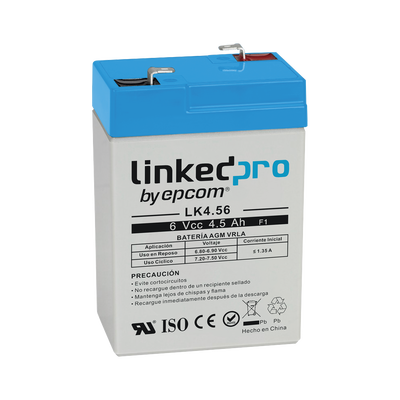 Batería de respaldo 6 V | 4.5 Ah | AGM | Especial para Seguridad Electrónica | UPS  | Sistemas de Emergencia  | Vida útil 5 años | Terminales F1