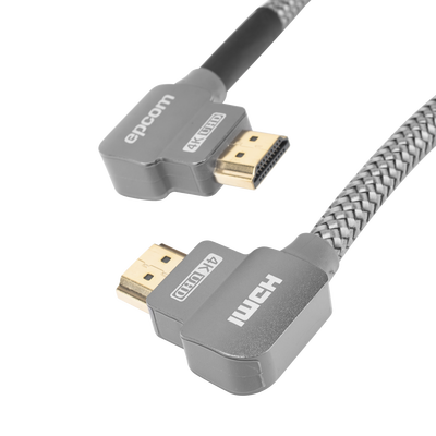 [EP-90H-1M] Cable HDMI Ángulo 90° | 1 Metro (3.28 Pies) | Alta Definición | Versión 2.0 | Alta Velocidad 18Gbps | 4K@60Hz |