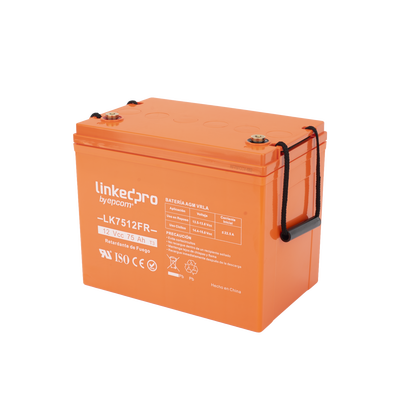 Batería de respaldo 12 V | 75 Ah | AGM | Certificada UL94-V0 Retardante a la Flama | Especial para Seguridad Electrónica | UPS  | Sistemas de Emergencia | Vida útil 5 años | Terminales T3 