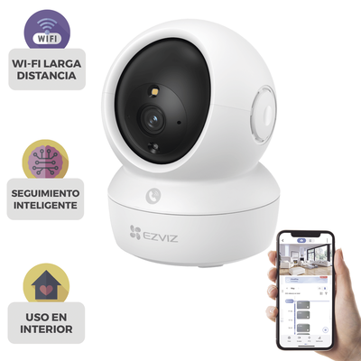 [CS-H6C/5MP] Cámara PT / Resolución 3K (5 Megapixel) / Audio de Dos Vías / Visión Nocturna Inteligente en Color  / Detección de Forma Humana Inteligente / Almacenamiento en MicroSD y Nube