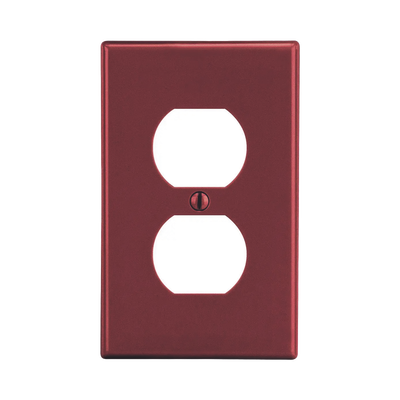 [HUB-P8R] Placa de Pared para Contacto Duplex Color Rojo.