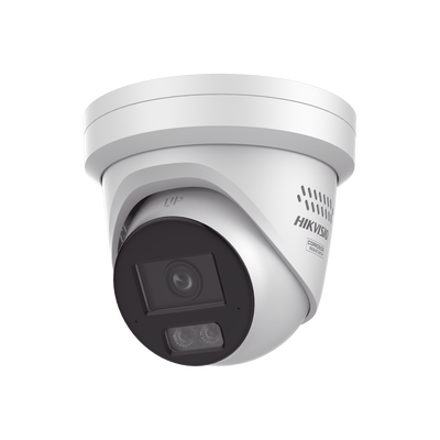 [Dual Light + ColorVu 3.0 + HikAI] Turret IP 4 Megapixel / Lente 2.8 mm / 30 mts IR + Luz Blanca / 2 Microfonos Integrados / Exterior IP67 / Estrobo Azul y Rojo / WDR 130 dB / ACUSENSE 3.0 / Metal / NEMA 4X / ACUSEEK