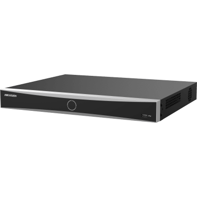 [DS-7616NXI-K2(E)] [Acusearch] NVR 12 Megapixel (4K) / 16 canales IP / AcuSense (Evita Falsas Alarmas) / Reconocimiento Facial / 2 Bahías de Disco Duro / HDMI en 4K / Sin Puertos PoE+ / Alarmas I/O