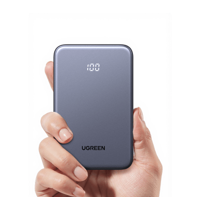 Power bank Ultradelgado  10000mAh / 20W Máximo / Puerto USB-C PD3.0 PPS / Puerto USB-A 22.5W / Batería Polímero de Litio / Pantalla Digital / Carga Rápida 3 Horas / Protocolos Múltiples / Protección