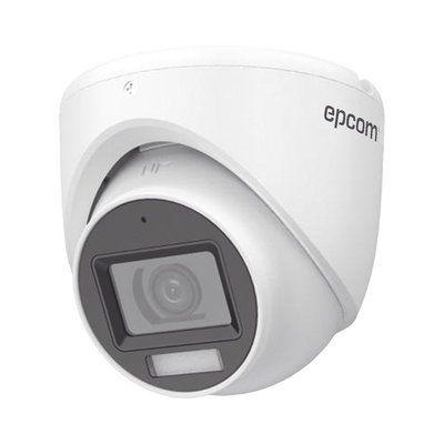 [E3K-TURBO-DLX] [Dual Light + ColorVu] Turret TURBOHD 3K (5 Megapixel) / Lente 2.8 mm / 30 mts IR + 20 mts Luz Blanca / Gran Angular 104.9° / Exterior IP67 / Micrófono Integrado / dWDR / 4 Tecnologías / Metal