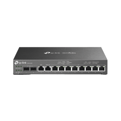 Router Omada VPN / SDN Multi-WAN 1G / Switch con PoE y Controlador  / 2 puerto WAN/LAN SFP 1G / 1 Puerto RJ45 WAN / 1 Puerto WAN/LAN RJ45 / 8 Puertos PoE+ LAN RJ45 /  24,980 Sesiones Concurrentes 