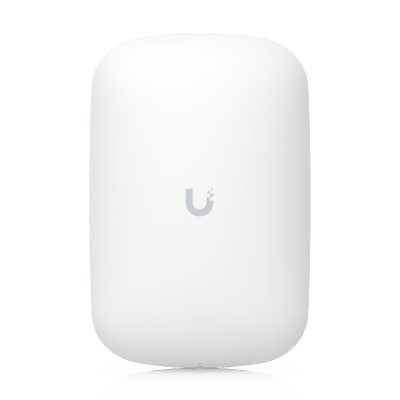[U6-EXTENDER] Extensor WiFi 6 UniFi / Hasta 5.3 Gbps Agregados / Doble Banda 2.4 y 5 GHz / MIMO 2x2 y 4x4 con Beamforming / Conexión Directa a Contacto Eléctrico / 300+ Clientes Concurrentes / Gestión UniFi Network / Exclusivo para Equipos UniFi