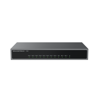 [HT-881] Gateway Analógico 8 FXO  (Conectar Lineas Analógicas) / 3 Perfiles SIP / 1 Puerto FXS / NAT de Alto Rendimiento / Soporte Lifeline / Fax T.38 / Cifrado AES / Failover SIP / Conferencia de Voz 3 Vías
