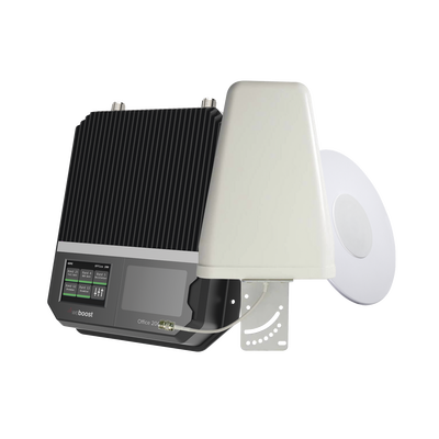 [535-047] KIT Amplificador Office 200 4G LTE, 3G y VOZ con antena direccional. Especial para cubrir áreas de hasta 1600 Metros Cuadrados por ser de grado comercial e industrial. Soporta múltiples operadores, tecnologías y usuarios.