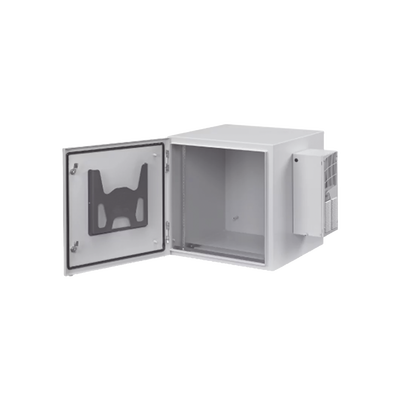 [PTRS362424G4A] Gabinete Industrial ProTek de 19 UR de 922 x 600 x 614 mm Puerta Sólida Con Aire Acondicionado de 800 BTU / Protección NEMA Tipo 4/12; IP66, Fabricado en Acero Color Gris Claro