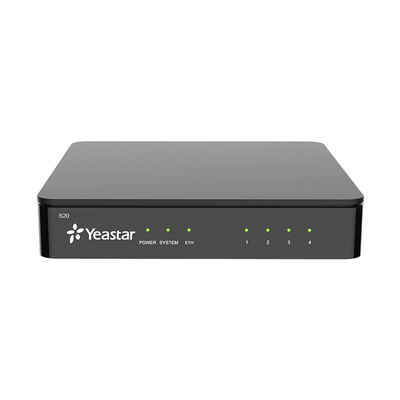 [S-20] Conmutador IP SIP Yeastar para PYMES / 20 extensiones/ 10 llamadas simultaneas/ 2 puertos FXO (Tarjeta Incluida).