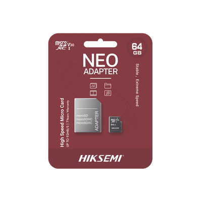 Memoria microSD con Adaptador / 64 GB / Clase 10 / NAND TLC / 92 MB/s Lectura / Multipropósito