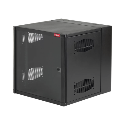 [EWMW242425] Gabinete AccessPlus de 12 UR Montaje en Pared de 19in, Rieles Numerados y Roscados #10-32, Puerta con Ventana de Seguridad, 600 mm de Ancho, 637 mm de Profundidad, Color Negro