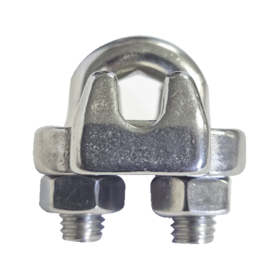 [NUDO-18-FJSS] Nudo/ Perro/ Abrazadera Acero Forjado para Cable de 1/8", Acero Inoxidable.