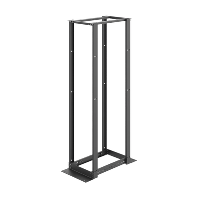 Rack Abierto de 4 Postes Estándar de 19 in / 45U / 2.13 m (7 ft) de Altura / Profundidad Ajustable 450-1050 mm (17.7-41.3 in) / Aluminio 6063-T6 / Rieles Roscados 12-24 / Negro RAL 9005