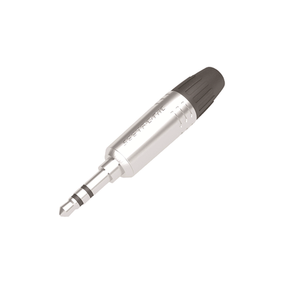 [M2TP3C] Conector Delgado Estéreo | 3.5 mm | Carcasa Cromada Perla | Contacto Niquelado | Cable OD 2-4,5 mm
